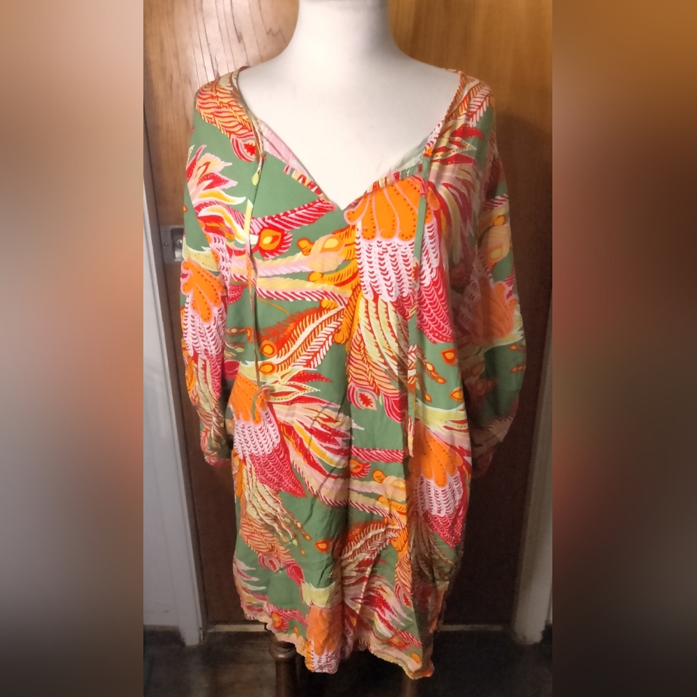 Bohee Wohee Tropical Floral Dress Size Large